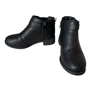 Carter 's Black Ankle Boots Toddler Size 11 Girls Zipper Slip On Booties Pull On